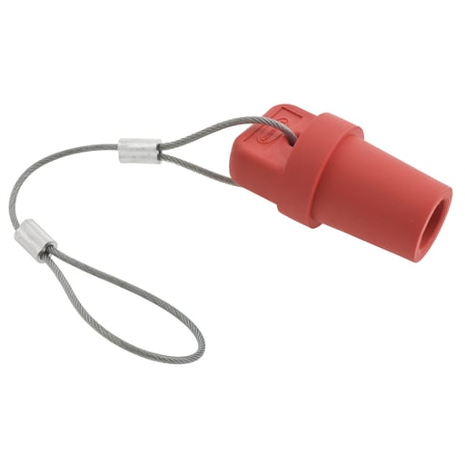 Hubbell - Hubbell HBLMCAPR Single Pole, Male CAP, RED