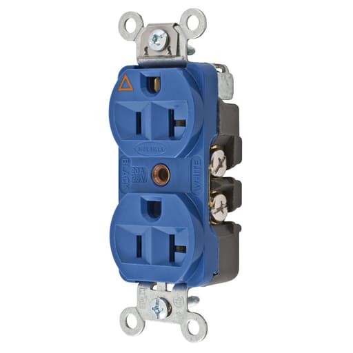 Hubbell Wiring Device - Hubbell CR5352IGBLDUP Receptacle, IG, CONST GRD, 20A 125V, BL
