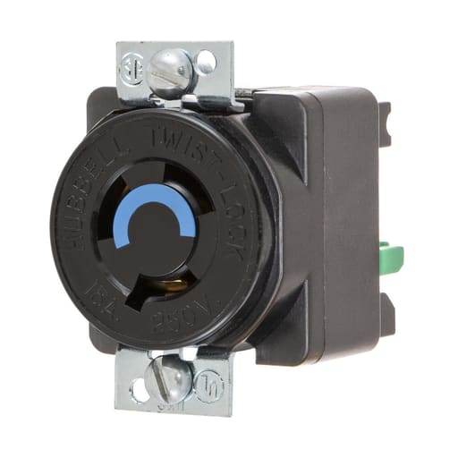 Hubbell Wiring Device - HWDK HBL4563ST LKG PANEL RCPT, 15A