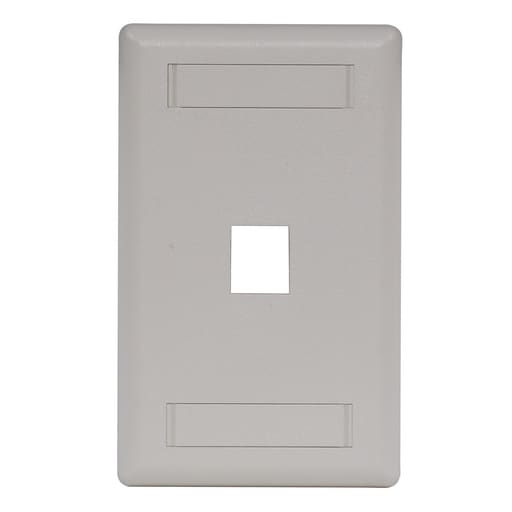 Hubbell Wiring Device - Hubbell IFP11OW 1-Gang Office White 1-Port Data Communication Face Plate