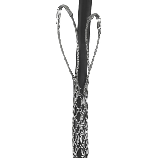 Hubbell Wiring Device - Hubbell / Kellems 02407005 Support Grip, Double Eye, Double Weave, Split Mesh, Lace Closing, Stainless Steel, 2.00-2.49"