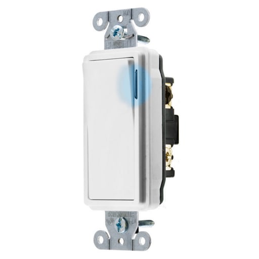 Hubbell Wiring Device - Hubbell DS320ILW SWITCH, DECO SER, 3W, 20A 120/277V, ILWH