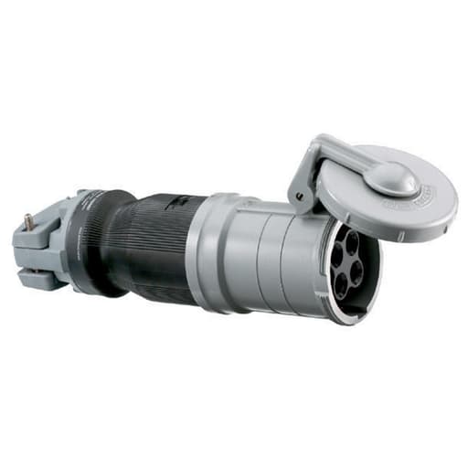 Hubbell Wiring Device - Hubbell HBL4100CS2W 100 Amp 600 VAC 200 VDC 3-Pole 4-Wire Style II Watertight IEC Pin and Sleeve Connector