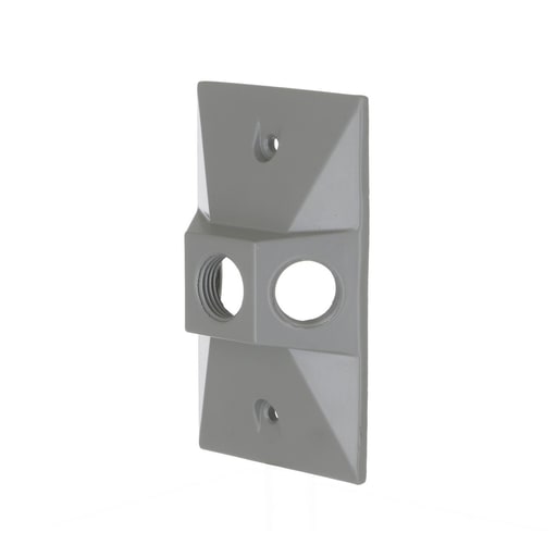 Raco Manufacturing - Raco 5189-0 Gray Weatherproof Cluster Cover, Single-Gang, (3) 1/2" Outlets