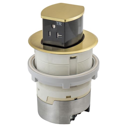 Hubbell Wiring Device - HPW RCT220BR 20A KIT KTCN CNTR RCPT