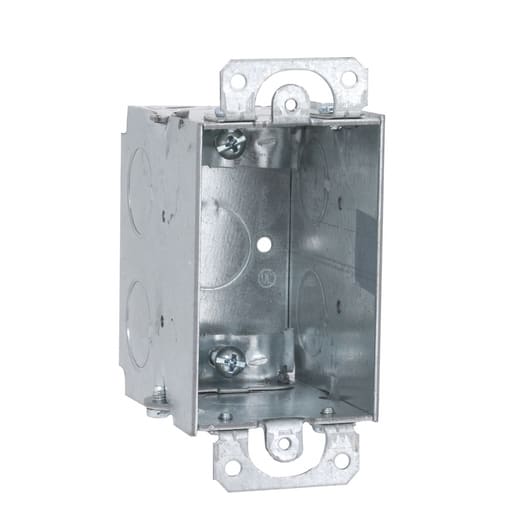Raco Manufacturing - Raco 567 3" x 2" Switch Box, Gangable, 2-3/4" Deep, Seven 1/2" KO's & NMSC Clamps, Plaster Ears
