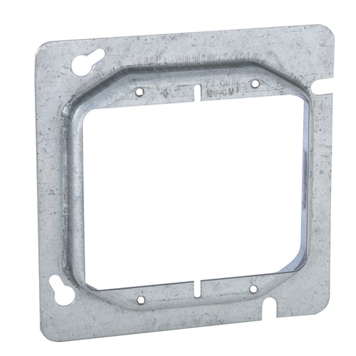 Raco Manufacturing - Raco 818 4-11/16" Steel Square Mud-Ring, For 2 Devices, Raised 5/8"