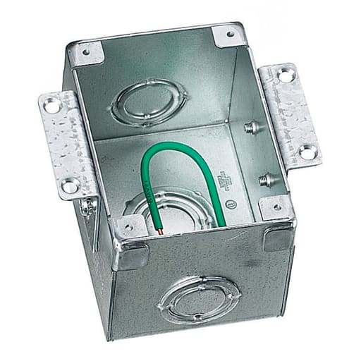 Hubbell Wiring Device - Hubbell B2481 1-Gang 42 In? Stamped Steel Rectangular Floor Box