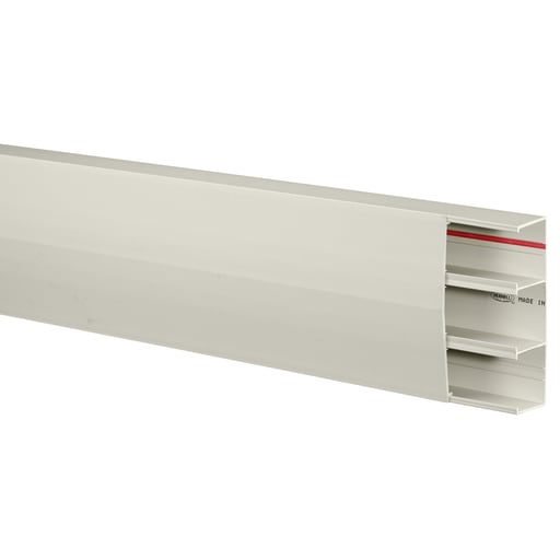 Hubbell Wiring Device - Hubbell PS3BC10 10 Foot Office White Non-Metallic Raceway Base and Cover