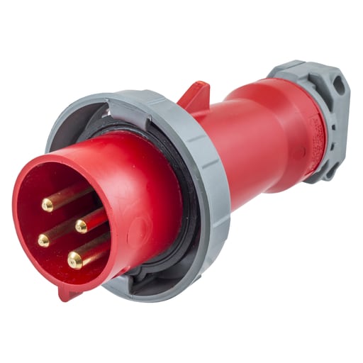 Hubbell Wiring Device - Hubbell HBLS460P7W PS, IEC, Plug, 3P4W, 60A 3P 480V, 4X/IP69K