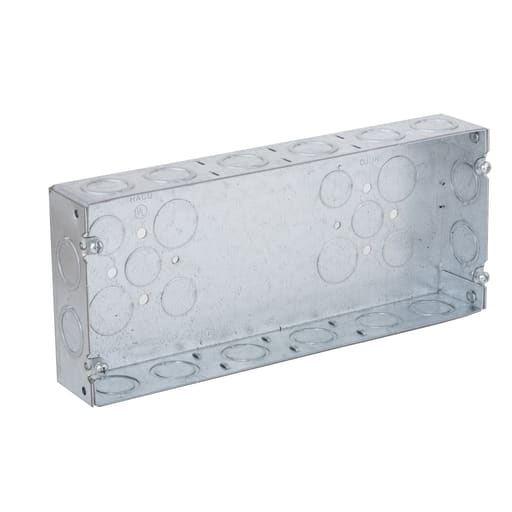 Raco Manufacturing - Raco 953 Steel Gang Box, 4 Device, 1-5/8" Deep