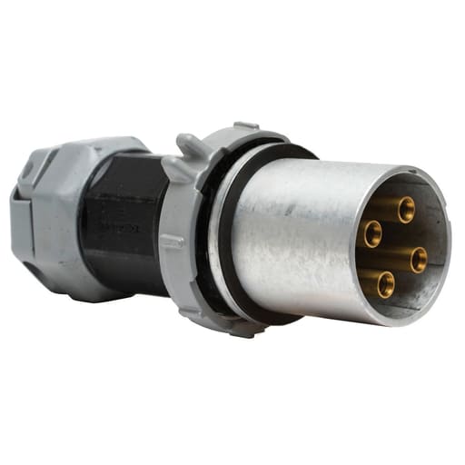Hubbell Wiring Device - Hubbell HBL5200PS1W 200 Amp 600 VAC/250 VDC 4-Pole 5-Wire Style 1 Pin and Sleeve Plug