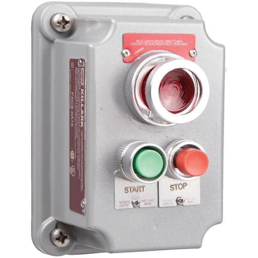 Killark - Killark FXCS-0A15 FXCS Momentary Contact, 2 Mini Push Button, 1 Pilot Light
