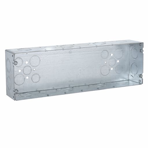 Raco Manufacturing - Raco 945 6-Gang Box, Welded, 2-1/2" Deep, Ten 3/4" & 1" Concentric KO's, Six 1/2" KO's, and Ten 3/4" KO's