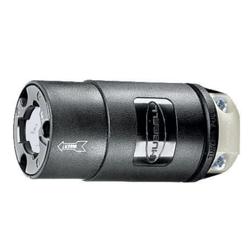 Hubbell Wiring Device - Hubbell HBL23001HGB 20 Amp 125 Volt 2-Pole 3-Wire Locking Connector Body