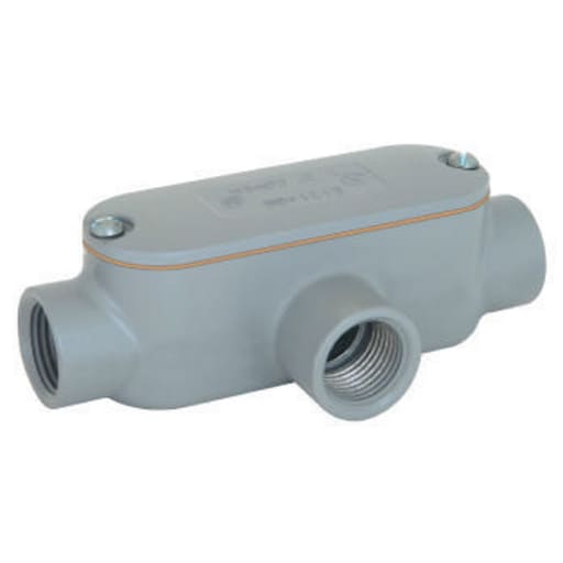 Killark - Hubbell Electrical Systems EAT-3CGN 1 Inch Painted Aluminum Type T Threaded Conduit Body with Cover and Gasket