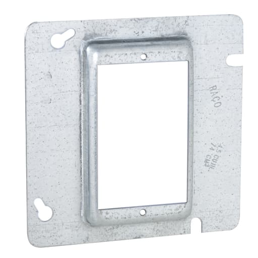 Raco Manufacturing - Raco 843 4-11/16" Steel Square Mud-Ring, For 1 Device, Raised 5/8"