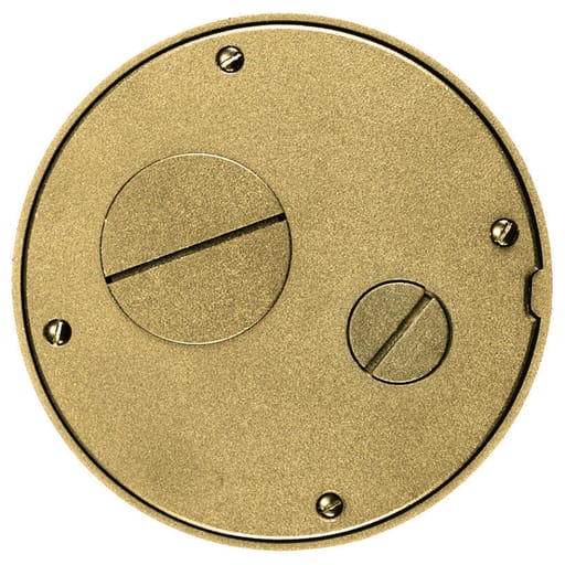 Hubbell Wiring Device - Hubbell S1SPFFTBRS SUBPLATE, TILE FURN FEED, SYS 1, BRS