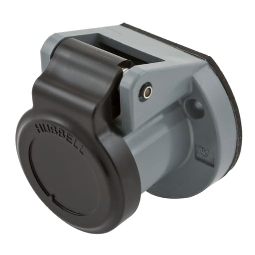 Hubbell Wiring Device - Hubbell HBL15NCBK SINGLE POLE SER 15 WP COVER, BK