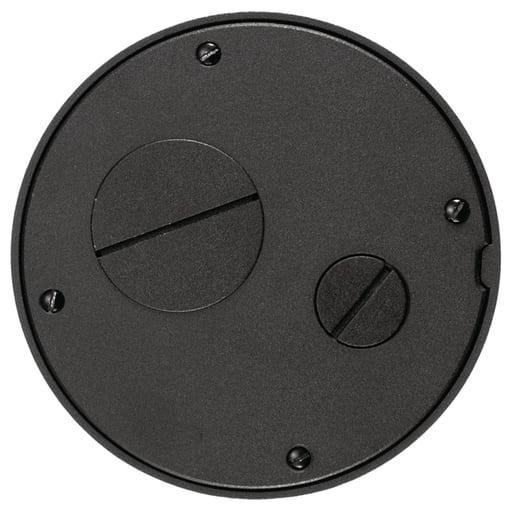 Hubbell Wiring Device - Hubbell S1SPFFTBL Black Concrete Floor Fire Rated Poke-Through Tile Furniture Feed Cover and Flange Subplate