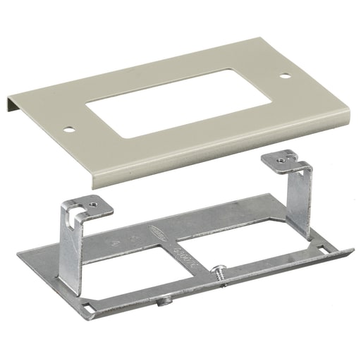 Hubbell Wiring Device - Hubbell HBL3048RIV Raceway, PLT, Receptacle OPEN, HBL3000 SER, IV
