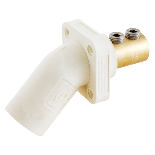 Hubbell Wiring Device - Hubbell HBLMRAW Single Pole, 300/400A ANG INLET, SCRW, WH
