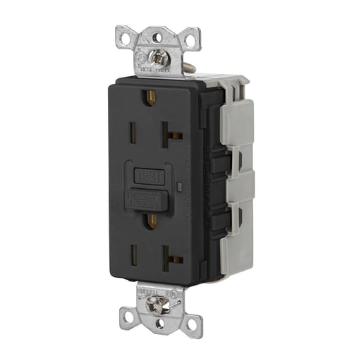 Hubbell Wiring Device - HWDK SNAPGF20BLK 20A 125VAC COMM S