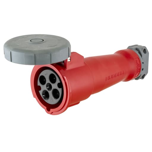 Hubbell Wiring Device - Hubbell HBL430C7W 30amp 3-Pole 4-Wire, 3ph 480V Pin & Sleeve Connector, IEC Watertight