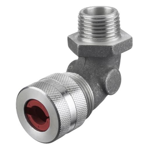 Hubbell Wiring Device - Hubbell Wiring Devices NHC1021 1/2 Inch Male Threaded 0.19 to 0.25 Inch Machined Aluminum 90 Degrees Cord Connector