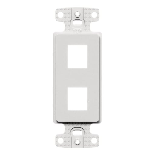 Hubbell Wiring Device - Hubbell NS612W 1-Gang White Thermoplastic 2-Port Box Mount Data Communication Face Plate