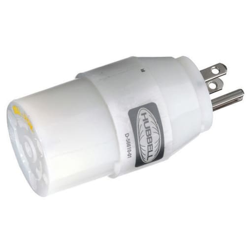 Hubbell Wiring Device - Hubbell HBL31CM28 Marine ADPT, NEMA 5-15P TO NEMA L5-30R