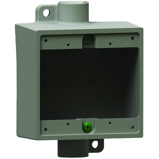 Killark - Hubbell Electrical Systems 2FDC-2 3/4 Inch 2-Gang Copper Free Aluminum Type 2FDC Deep Cast Device Box with Mounting Lug