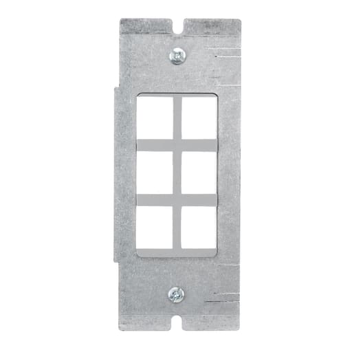 Hubbell Wiring Device - Hubbell FBMP6KS MOUNTING PLATE - HBL 6-PORT KEYSTONE