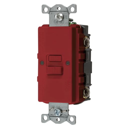 Hubbell Wiring Device - Hubbell GFBFST20R20A COM SELF TEST FACELESS GFR RED