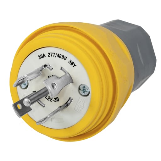Hubbell Wiring Device - HWDK HBL28W82 PLUG,W/TIGHT,3PY 30A