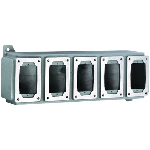 Killark - Killark SWB-21 SWB Series - Aluminum Five-Gang Device Body For Use With XCS/XS/XT Cover Assemblies - Hub Size 1-1/2" Max