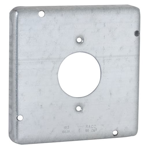 Raco Manufacturing - Raco 887 4-11/16" Square Work, Exposed Work, 20A Receptacle 2.1594" Dia