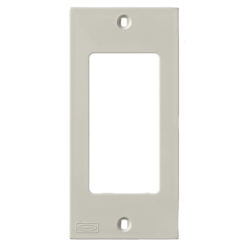 Hubbell Wiring Device - Hubbell KP26 1-Gang Office White Decorator Raceway Face Plate