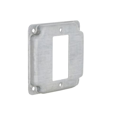 Raco Manufacturing - Raco 808C 4" Steel Square Exposed Work Cover, 1 GFCI
