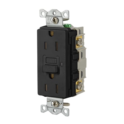 Hubbell Wiring Device - HWDK GFR15BLK 15A 125VAC COMM GFR B