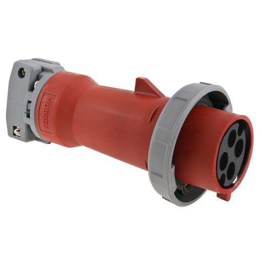 Hubbell Wiring Device - Hubbell HBL430P7WR Pin & Sleeve Male Mating Plug, Reverse Service, 30A 3P4W, 3ø 480V, IP68, IP69K
