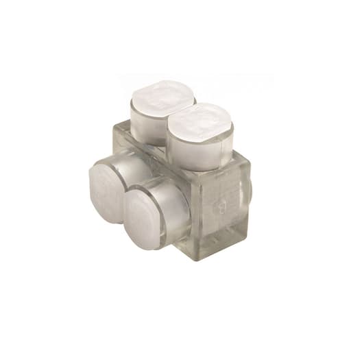 Burndy - Burndy BIT2/0 Aluminum Multiple Tap Connector, Clear Insulated, 2 Port, 1 Sided Entry, 14-2/0 AWG, Al/Cu Rated