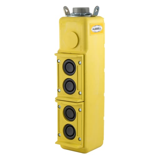Hubbell Wiring Device - Hubbell PBS4BUTTON STATION, 4 BUTTON 1 SPEED