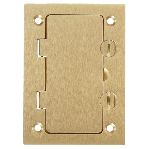 Hubbell Wiring Device - Hubbell S3826 4.15 x 2.99 Inch Brass Decorator Opening Cover