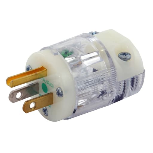 Hubbell Wiring Device - Hubbell HBL8215CT 15 Amp 125 Volt 2-Pole 3-Wire NEMA 5-15P Straight Blade Plug