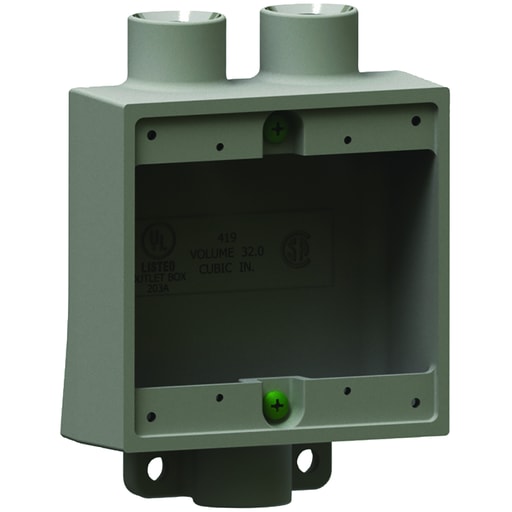 Killark - Killark 2FSD-2 3/4"Aluminum, 2FSD Type Two Gang Shallow Device Box