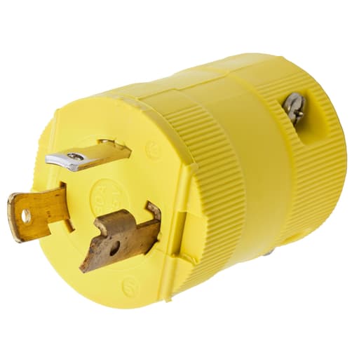Hubbell Wiring Device - Hubbell HBL2611VY Locking VAL Plug, 30A 125V, L5-30P, YL
