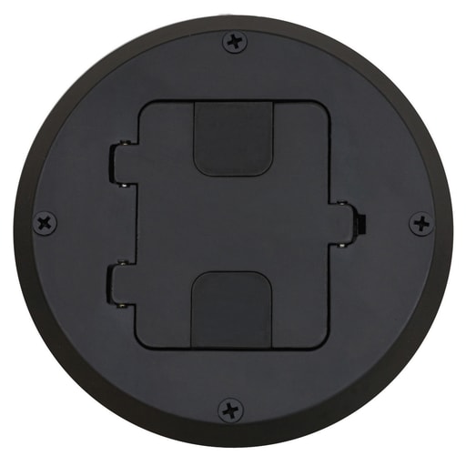 Hubbell Wiring Device - Hubbell RF515BK Black Painted Aluminum Wood Floor Box