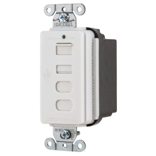 Hubbell Wiring Device - HWDK USB4ACW USB CHRGR 4 PORT 5AMP