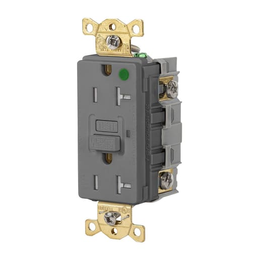 Hubbell Wiring Device - HWDK GFRTW83GRY 20A 125VAC COMM HG